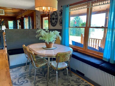 Dining area with built ins