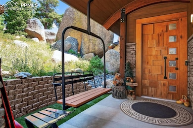 Additional view of the custom front patio