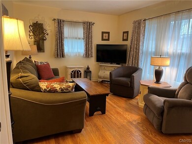 Lovely living room with gas fireplace
