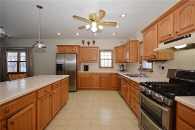 Another view of the kitchen. Ton of counter tops.