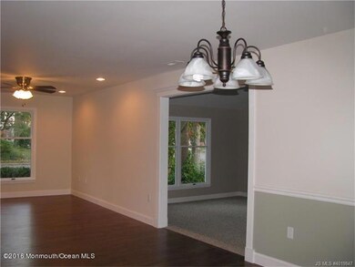 Dining room living room view