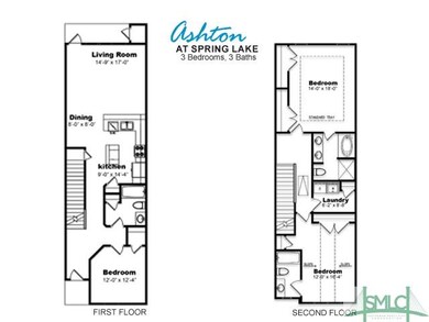 Plan is modified slightly for this end-unit home. 