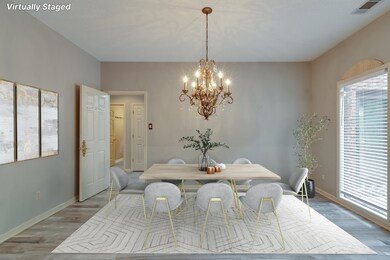 Dining area featuring hardwood / wood-style floori