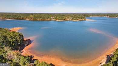 Aerial cove to the right of land