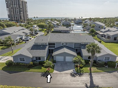 Front of building arrow toward unit location