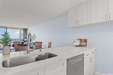 Open concept living/dining kitchen with Pearl Harb
