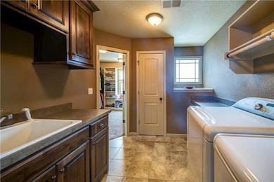 LARGE UTILITY ROOM OFF OF THE MASTER CLOSET WITH A