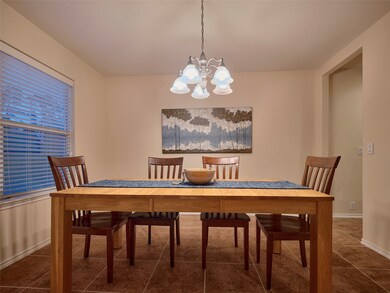The dining room can accommodate a large dining tab