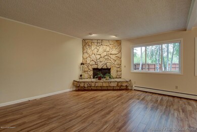 Family room with fireplace