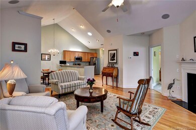 Open floorplan with wood floors
