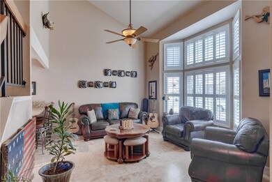 Grand Entrance into Living Room with Travertine Fl