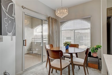 Dining room featuring a chandelier