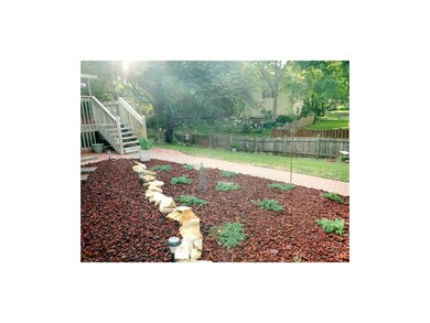 The back yard is a home owners dream and peaceful 