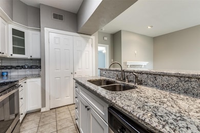 view of kitchen with granite countertops