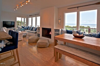 Living room with fireplace.