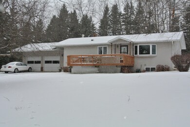 2 car garage and deck