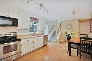 Eat in Kitchen.  New Bead Board Backsplash.