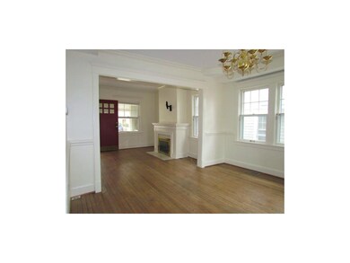 Dining room has wood floors and is off the living 