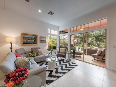 Living room with sliders to screened lanai