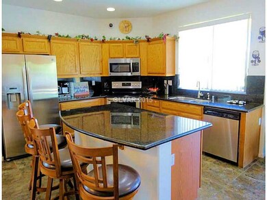Kitchen. Kitchen with granite counters and large i