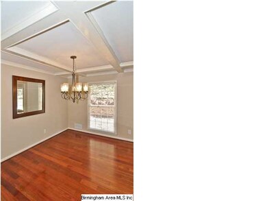 LOVELY COFFERED CEILING IN THE DINING ROOM