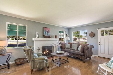 Living room w/ fireplace
