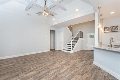 Great Room with 15' Coffered Ceilings