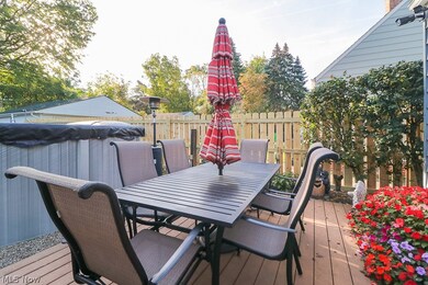 Patio, new wood fence in back