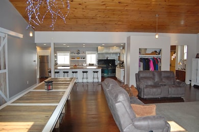 Dining area looking into kitchen