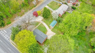An arial view of the property.