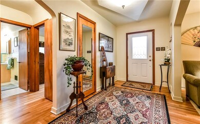 Another view of the entry with gorgeous refinished