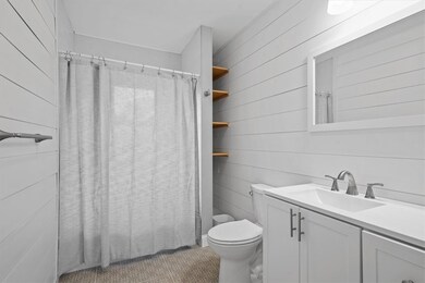 New main bathroom with penny tile shower/bath, all