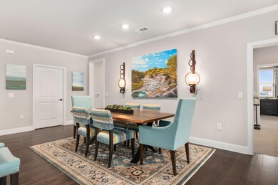 The door? The laundry room! The designer sconces? 