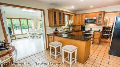 View from family room of kitchen