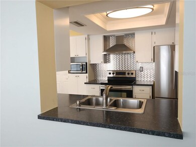 Upclose look into kitchen from Florida room thru t
