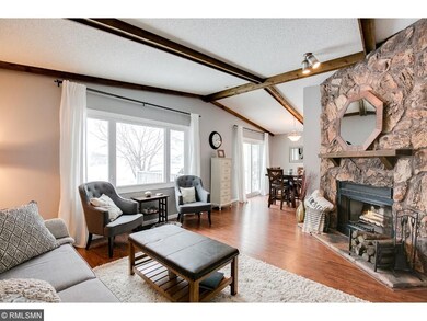 Warm up by the stone fireplace; recently updated f
