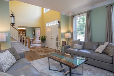 View to entrance and dining room