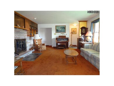 Living room view #2, gas or wood burning fireplace