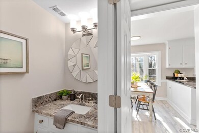 Half Bathroom with Granite counter