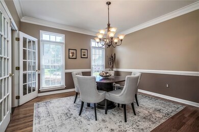 Entertain in uncrowded comfort in the formal dinin