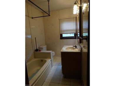 Bath with linoleum