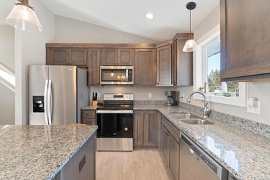 Kitchen with granite countertops