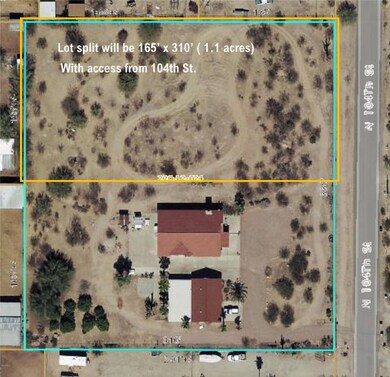 Full lot showing split
