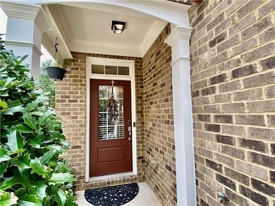 Entrance to property with brick.
