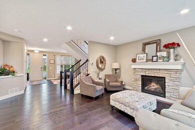 Hardwood floors throughout main level.  Attractive