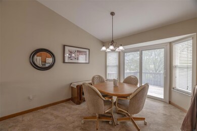 Breakfast room with doors that walk right out to d