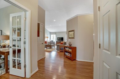 View of entry area and living room