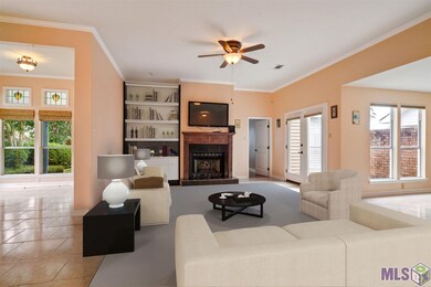 Fabulous living area with fireplace!
