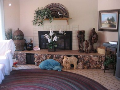 Natural wood burning fireplace