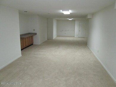 family room in basement